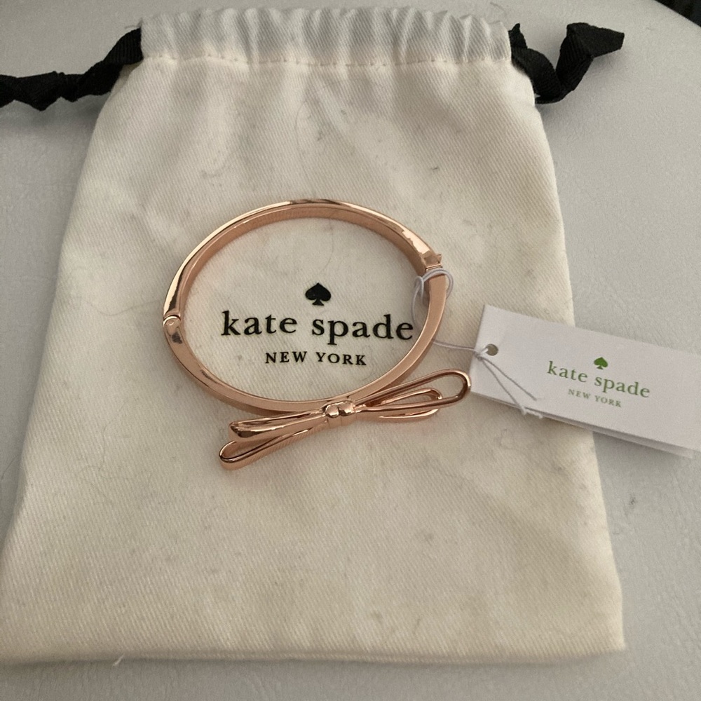 NWT KATE SPADE rose gold bow bracelet